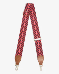 Accent Strap - Red/Navy with Tan Tab