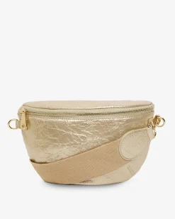 Alamo Sling Bag - Light Gold Crinkle