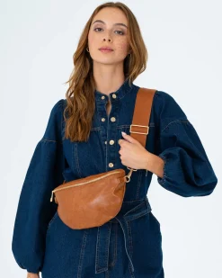 Alamo Sling Bag - Tan Pebble