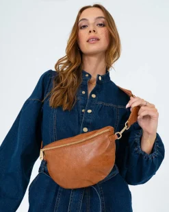 Alamo Sling Bag - Tan Pebble
