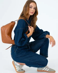 Barton Shoulder Bag - Tan Pebble