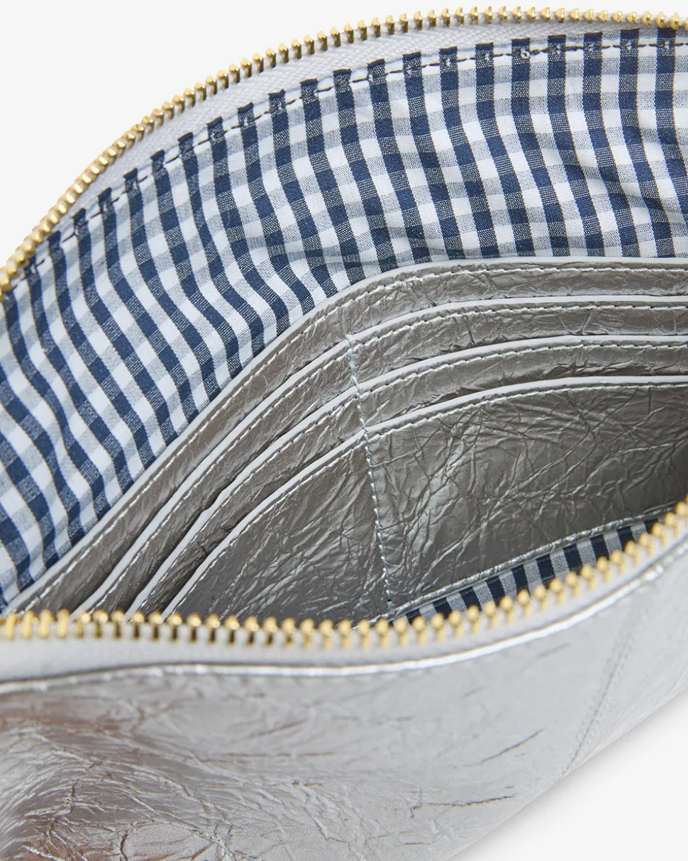 Bowery Wallet - Silver Crinkle