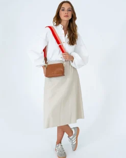 Burbank Crossbody - Tan Pebble