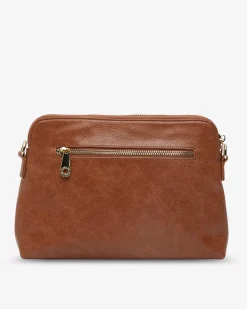 Burbank Crossbody Large - Tan Pebble