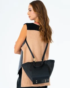 Carnegie Tote - Black Weave