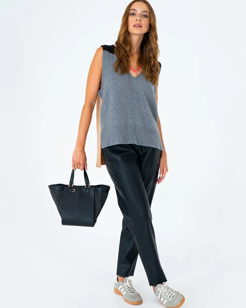 Carnegie Tote - Black Weave