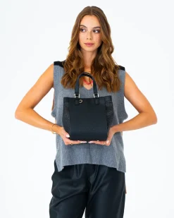 Carnegie Tote - Black Weave