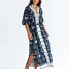 Cascada Maxi Dress - Navy Palm