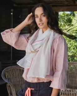 EK Scarf - Taupe Stripe
