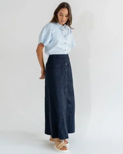 Hudson Maxi Skirt - Navy