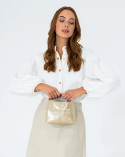 Linton Crossbody - Light Gold Crinkle