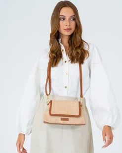 Lugano Crossbody - Tan Weave