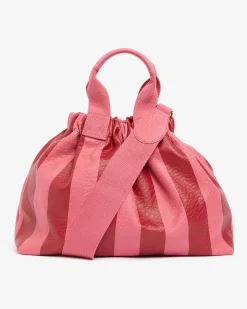 Montague Tote - Burgundy Stripe