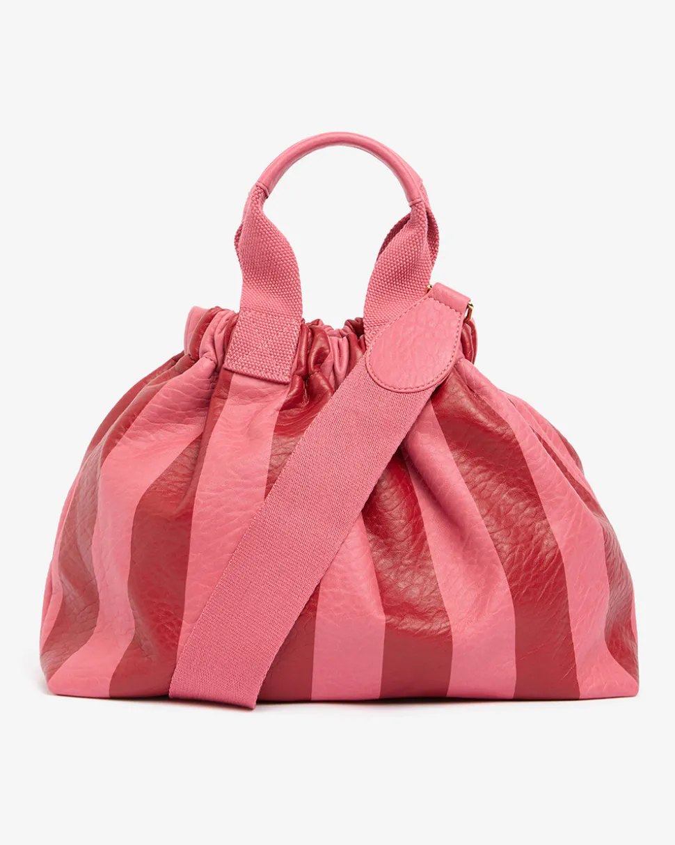 Montague Tote - Burgundy Stripe
