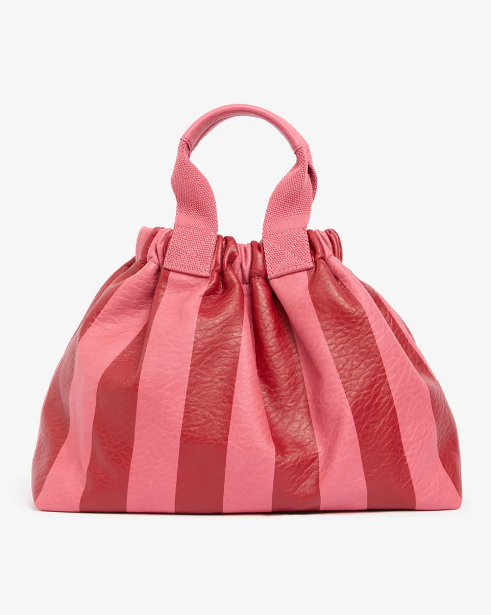 Montague Tote - Burgundy Stripe