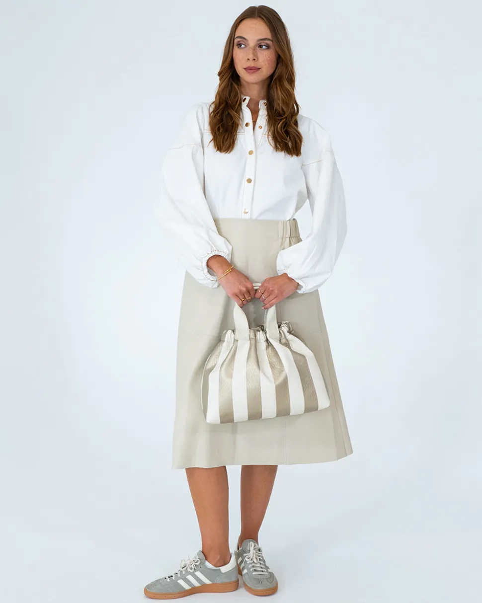 Montague Tote - Gold Stripe