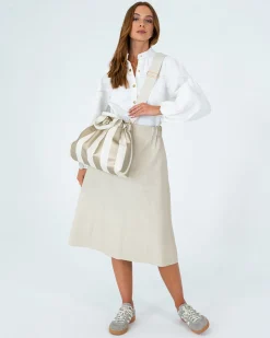 Montague Tote - Gold Stripe