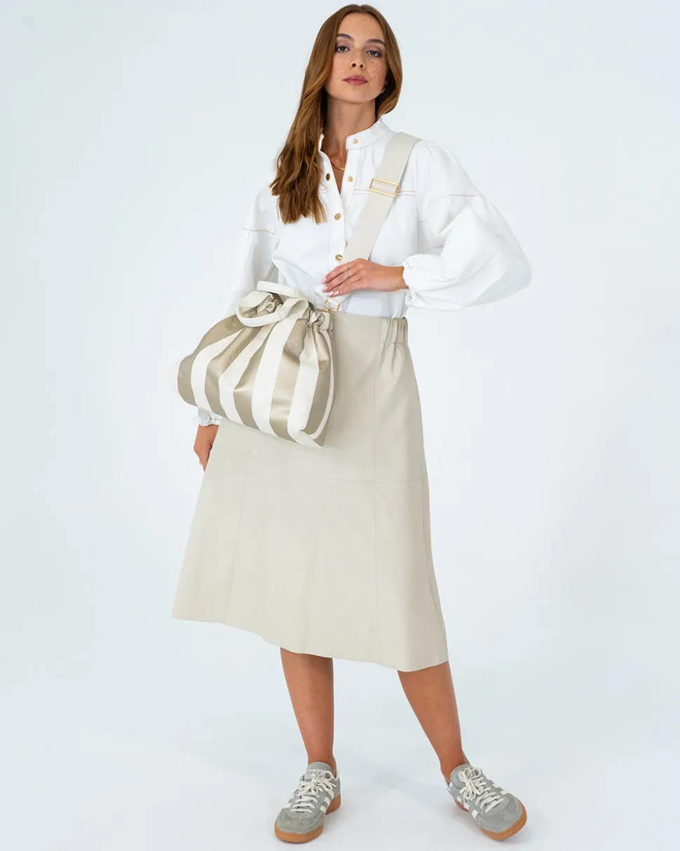 Montague Tote - Gold Stripe