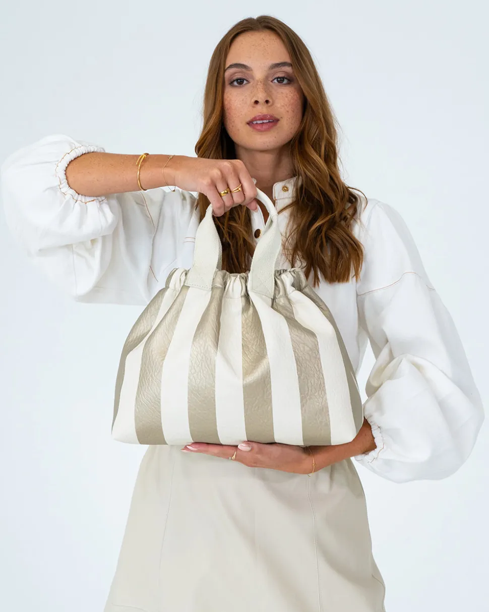 Montague Tote - Gold Stripe