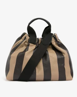 Montague Tote - Latte Stripe