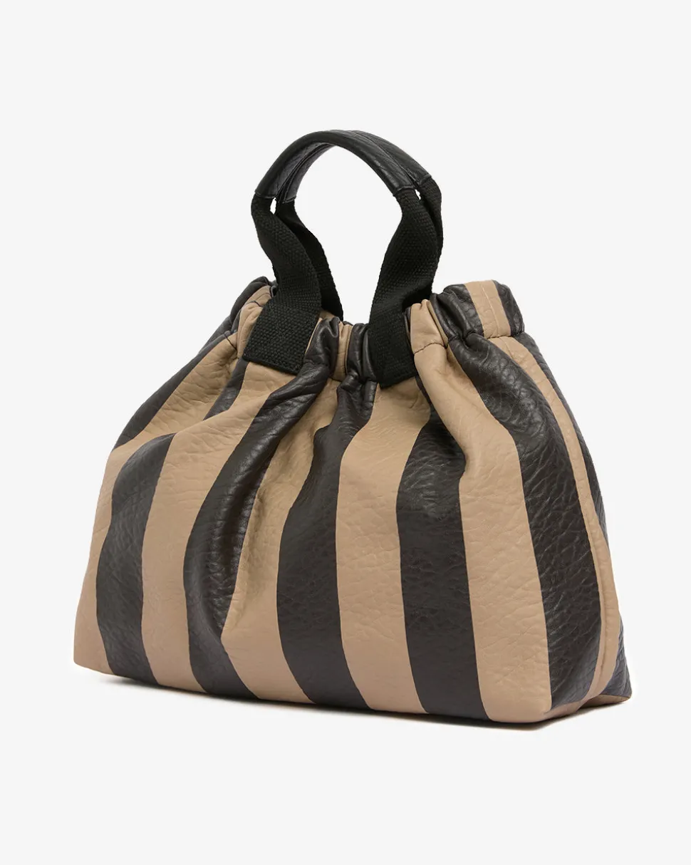 Montague Tote - Latte Stripe
