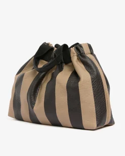 Montague Tote - Latte Stripe