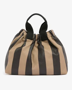 Montague Tote - Latte Stripe