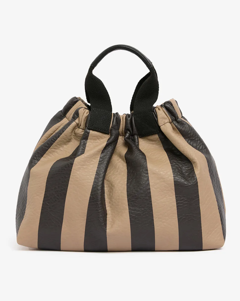 Montague Tote - Latte Stripe