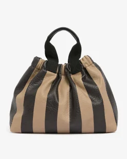 Montague Tote - Latte Stripe