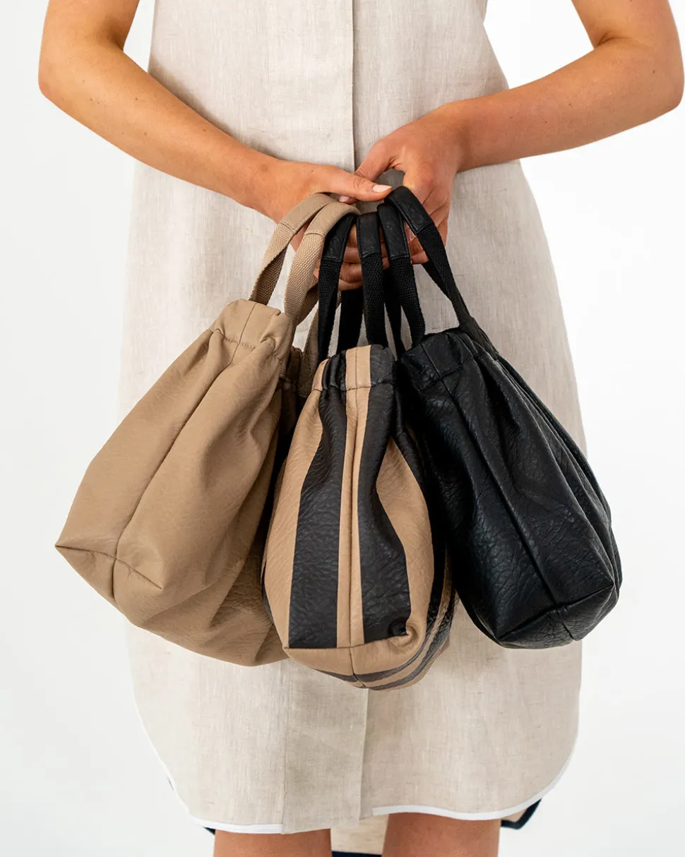 Montague Tote - Latte Stripe
