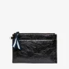 New York Coin Purse - Charcoal Crinkle