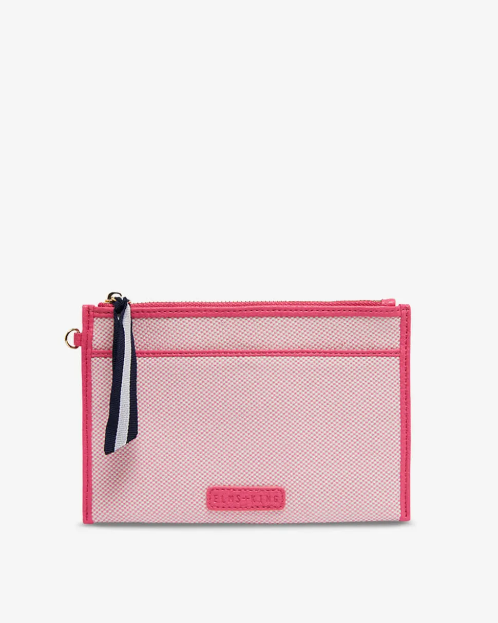 New York Coin Purse - Fuchsia w/Canvas