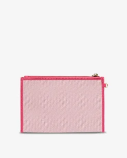 New York Coin Purse - Fuchsia w/Canvas