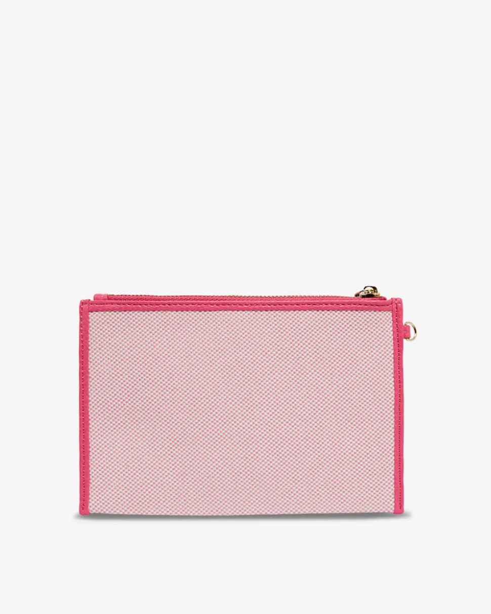 New York Coin Purse - Fuchsia w/Canvas