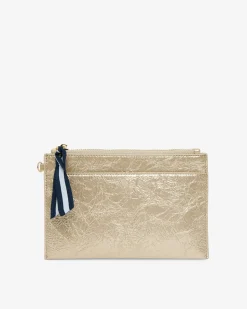 New York Coin Purse - Light Gold Crinkle