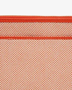New York Coin Purse - Orange w/Canvas