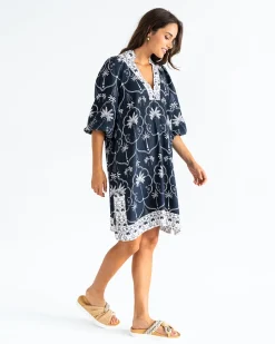 Salvador Kaftan - Navy Palm
