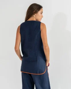 St Moritz Tank - Navy