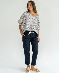 Whitehaven Blouse - White Palm